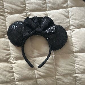 Black Sequin Mickey Ears Disney Parks